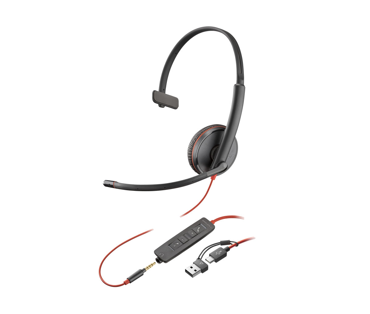 Poly Blackwire 3215 USB-C/A + 3,5 mm jack (8X227AA)
