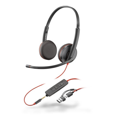 Poly Blackwire 3225 USB-C/A + 3,5 mm jack (8X229AA)