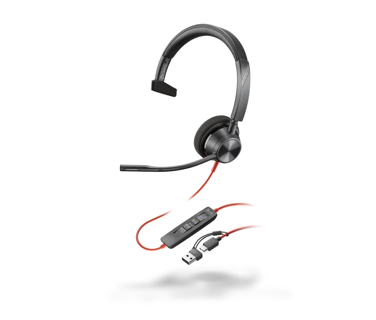 Poly Blackwire 3315 MS USB-C/A + 3,5 mm jack (8X218AA)