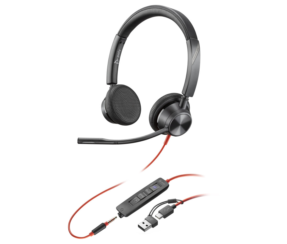 Poly Blackwire 3325 MS USB-C/A + 3,5 mm jack (8X222AA)