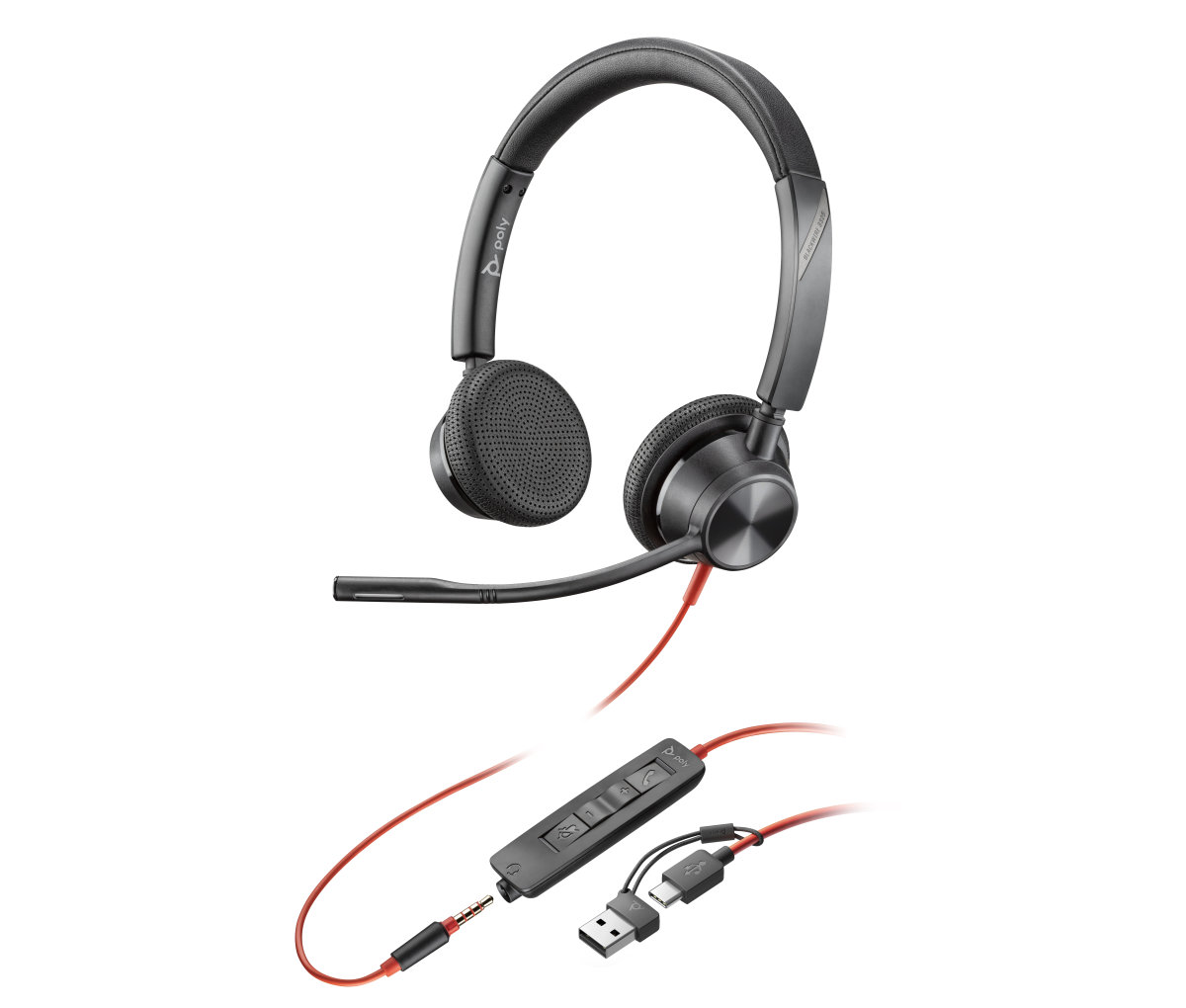 Poly Blackwire 3325 USB-C/A + 3,5 mm jack (8X221AA)