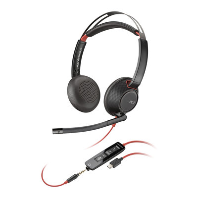 Sluchátka Poly Blackwire C5220 USB-C + 3,5 mm jack (207586-201)