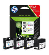 Sada inkoustů HP 932XL černá + 933XL azurová, purpurová a žlutá (C2P42AE)