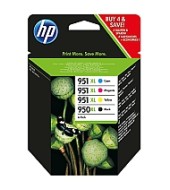 Sada inkoustů HP 950XL černá + 951XL azurová, purpurová a žlutá (C2P43AE)