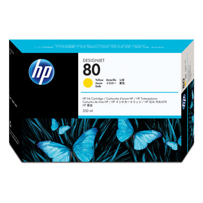 Inkoustová náplň HP 80 žlutá (350 ml) (C4848A)