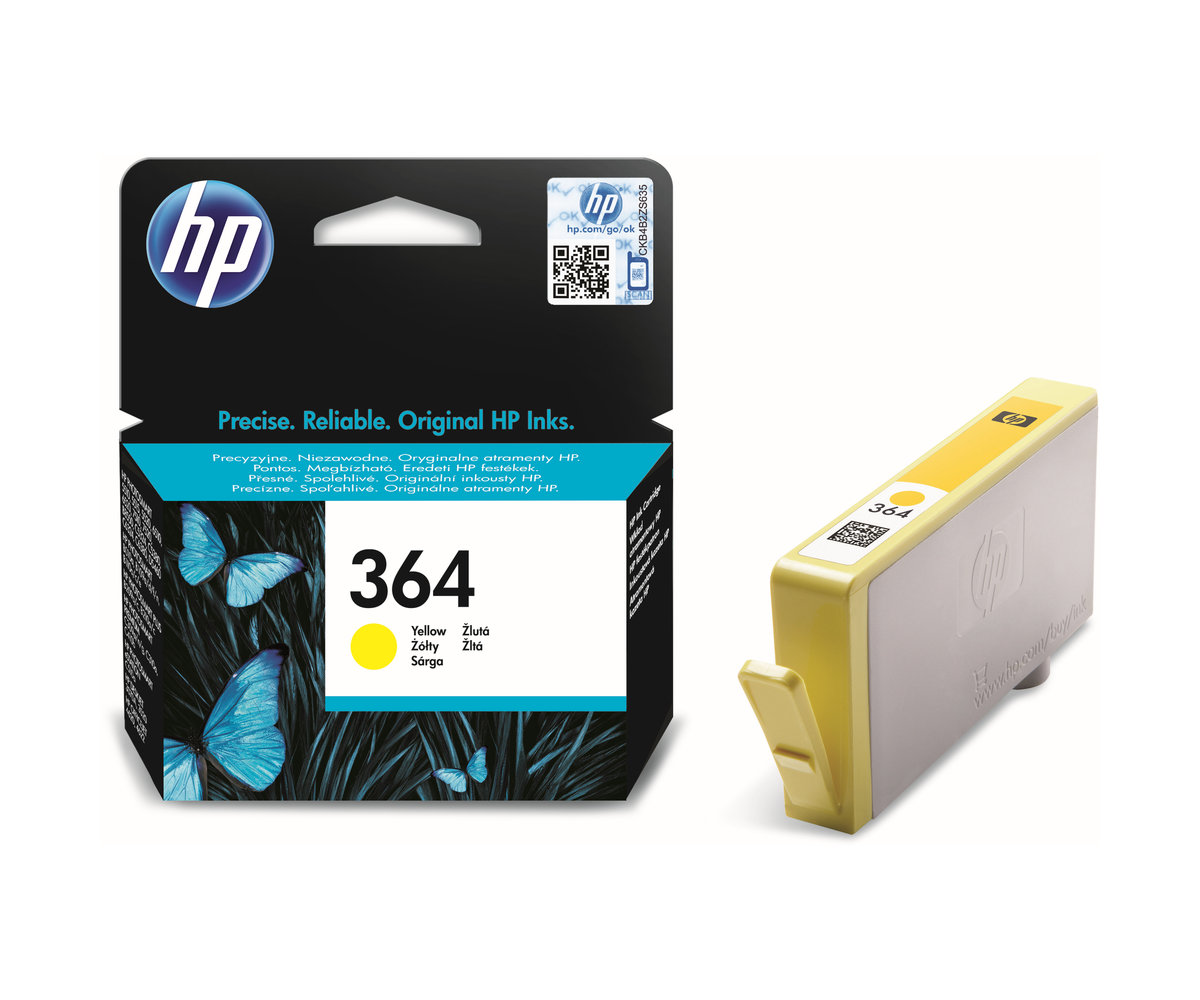 Inkoustová náplň HP 364 žlutá (CB320EE)