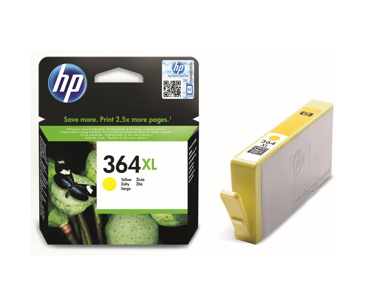 Inkoustová náplň HP 364XL žlutá (CB325EE)