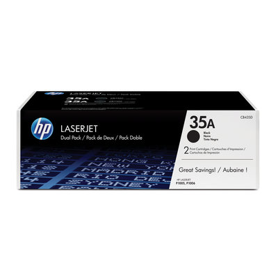 Toner HP 35A černý, dvojbalení (CB435AD)