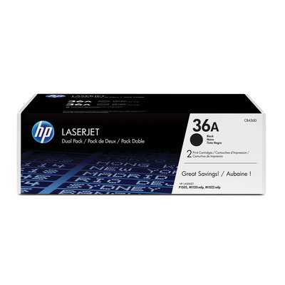 Toner HP 36A černý, dvojbalení (CB436AD)