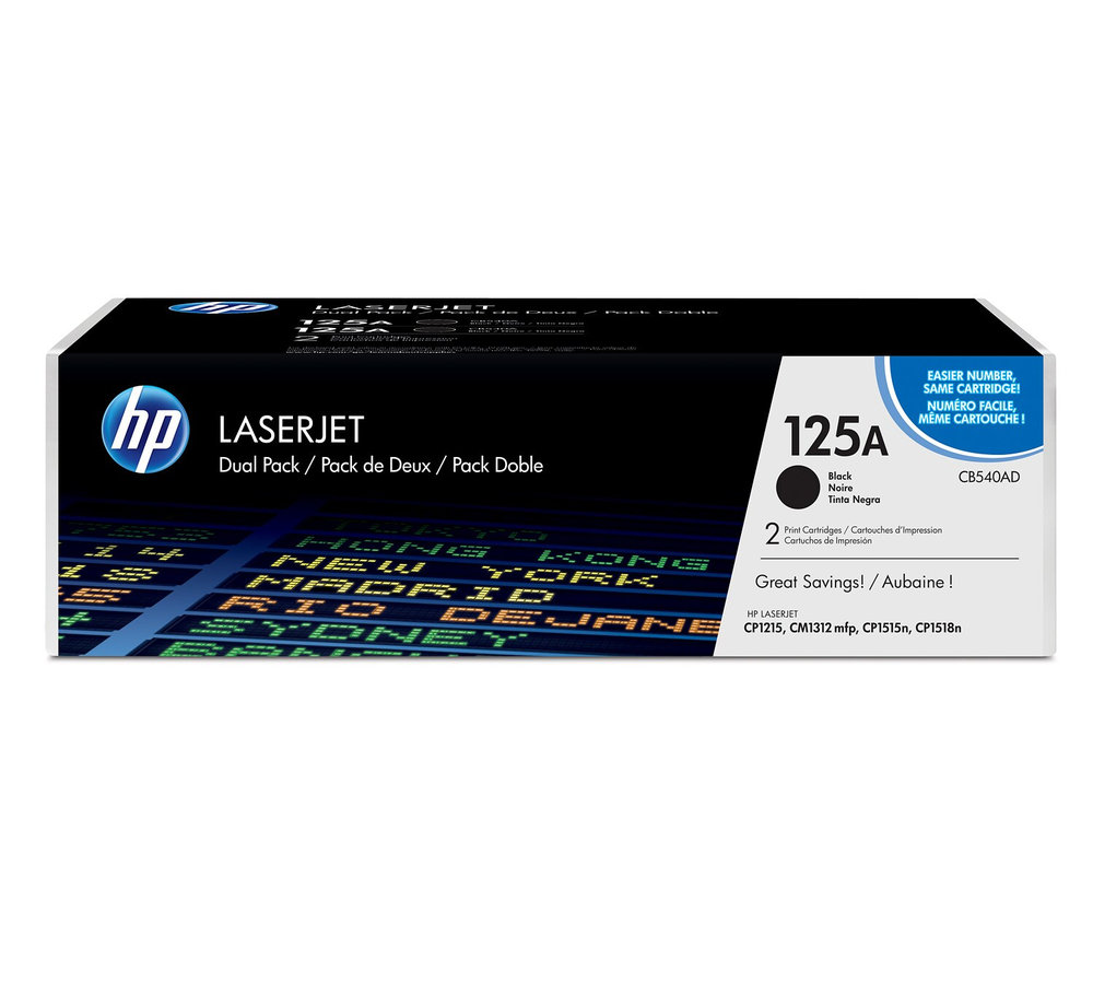 Toner HP 125A černý, dvojbalení (CB540AD)