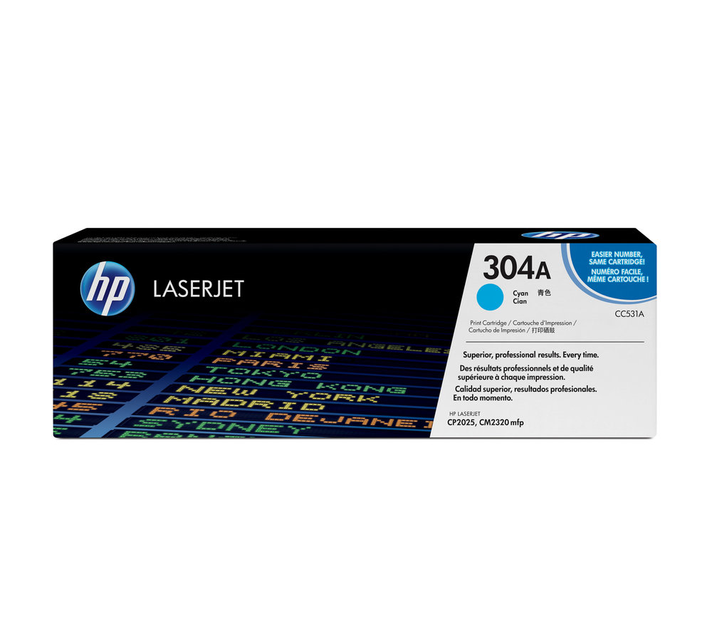 Toner do tiskárny HP 304A azurový (CC531A)