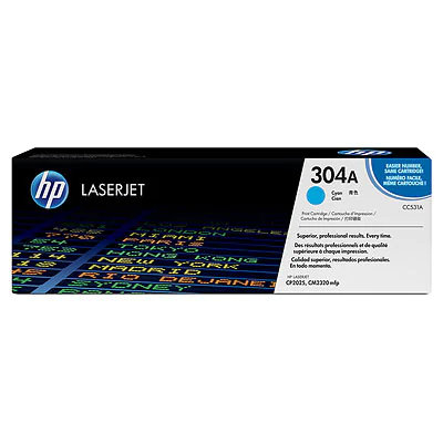Toner HP 304A azurový (CC531A)