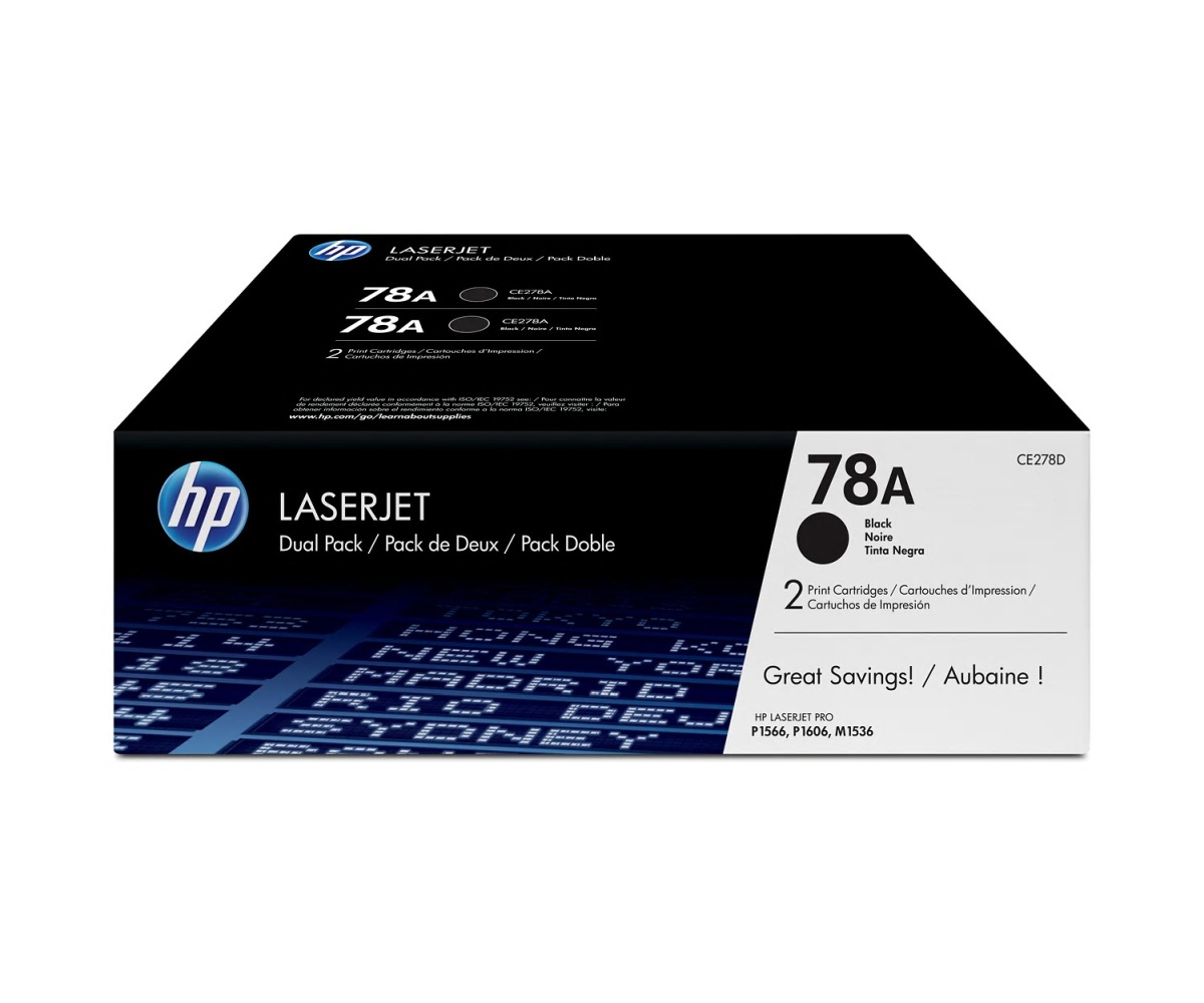 Toner do tiskárny HP 78A černý, dvojbalení (CE278AD)