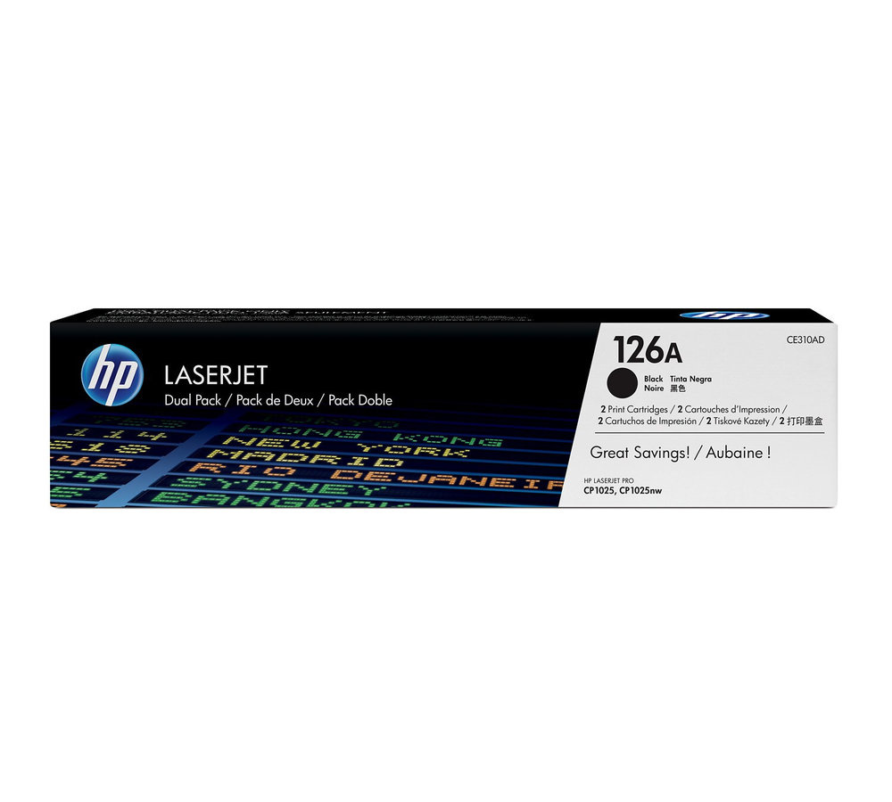Toner HP 126A černý, dvojbalení (CE310AD)