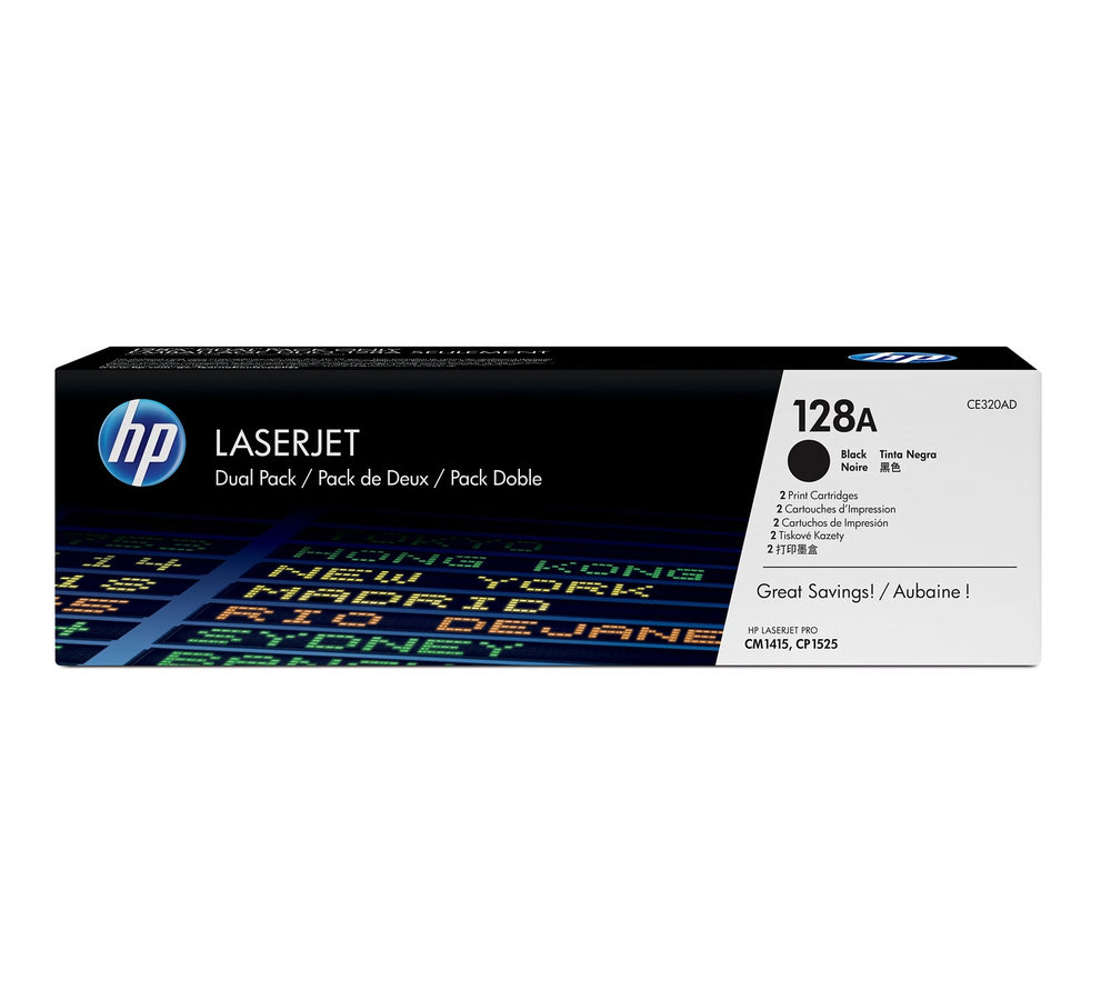 Toner HP 128A černý, dvojbalení (CE320AD)