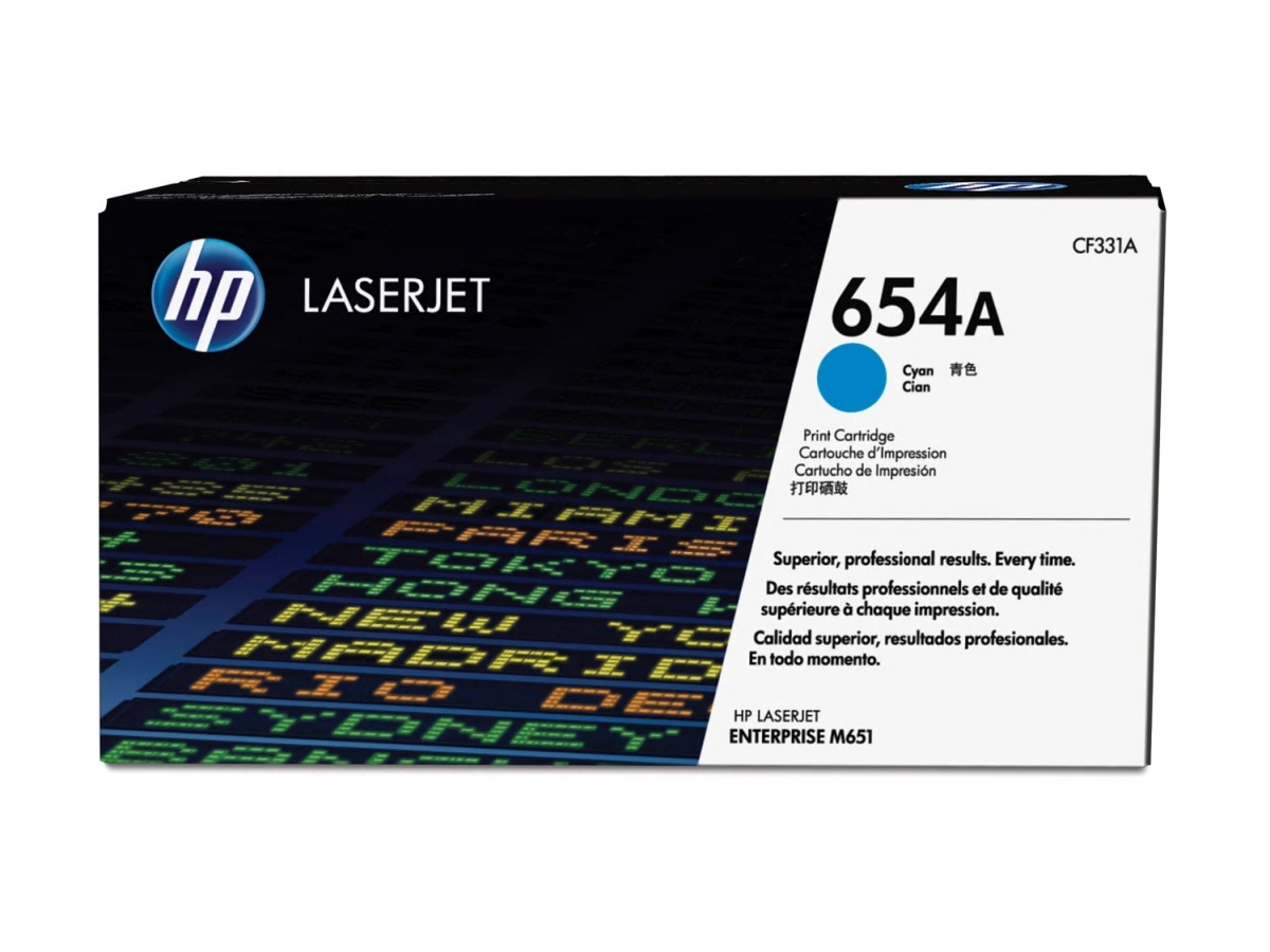 Toner do tiskárny HP 654A azurový (CF331A)