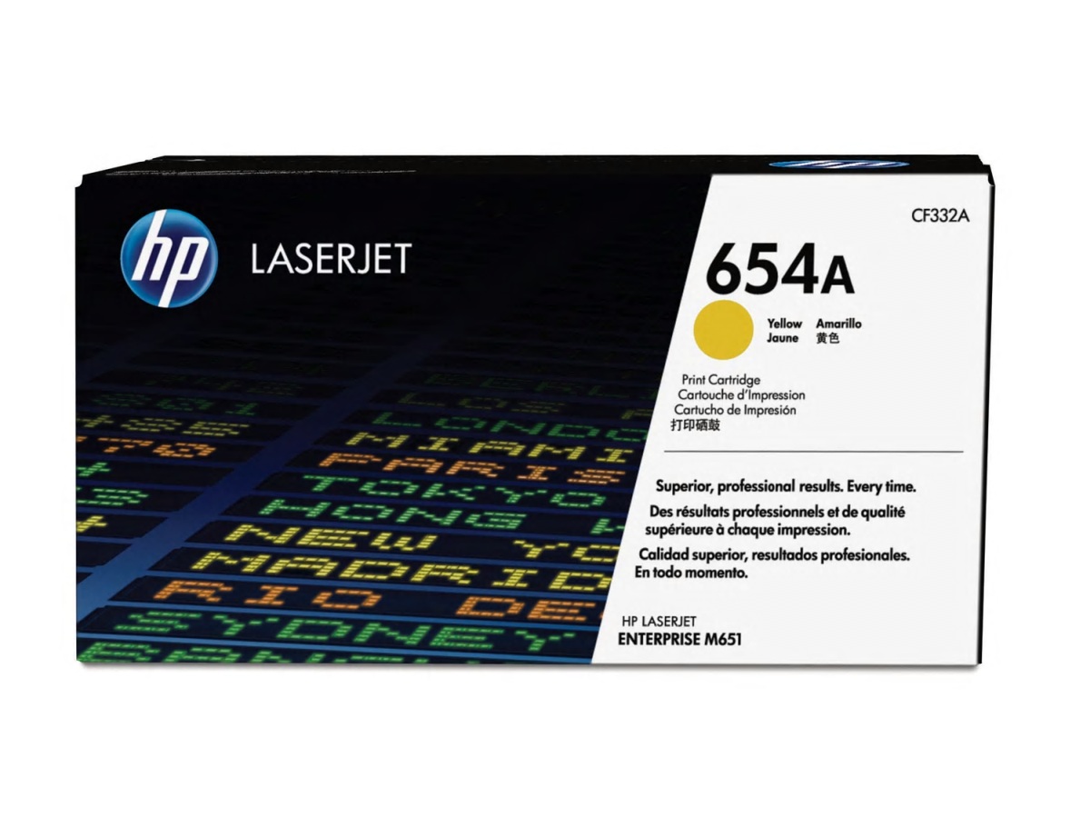 Toner HP 654A žlutý (CF332A)