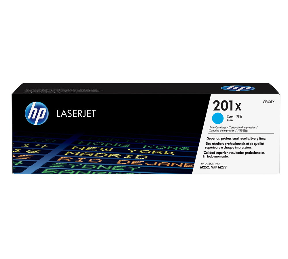 Toner HP 201X azurový (CF401X)