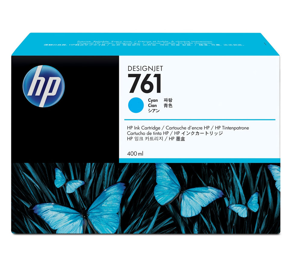 Inkoustová náplň HP 761 azurová (CM994A)