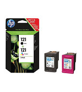 Inkoustová náplň HP 121 černá, barevná (CN637HE)
