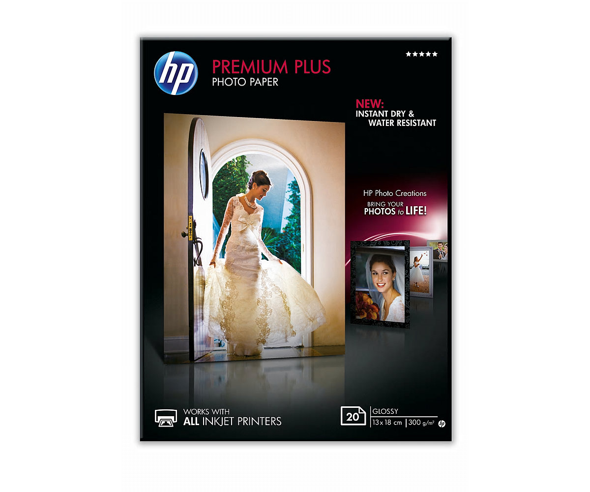 Fotopapír HP Premium Plus Glossy - lesklý, 20 listů 13x18 cm (CR676A)