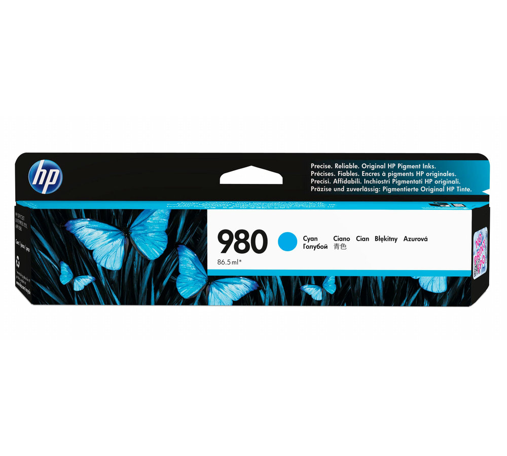 Inkoustová náplň HP 980 azurová (D8J07A)
