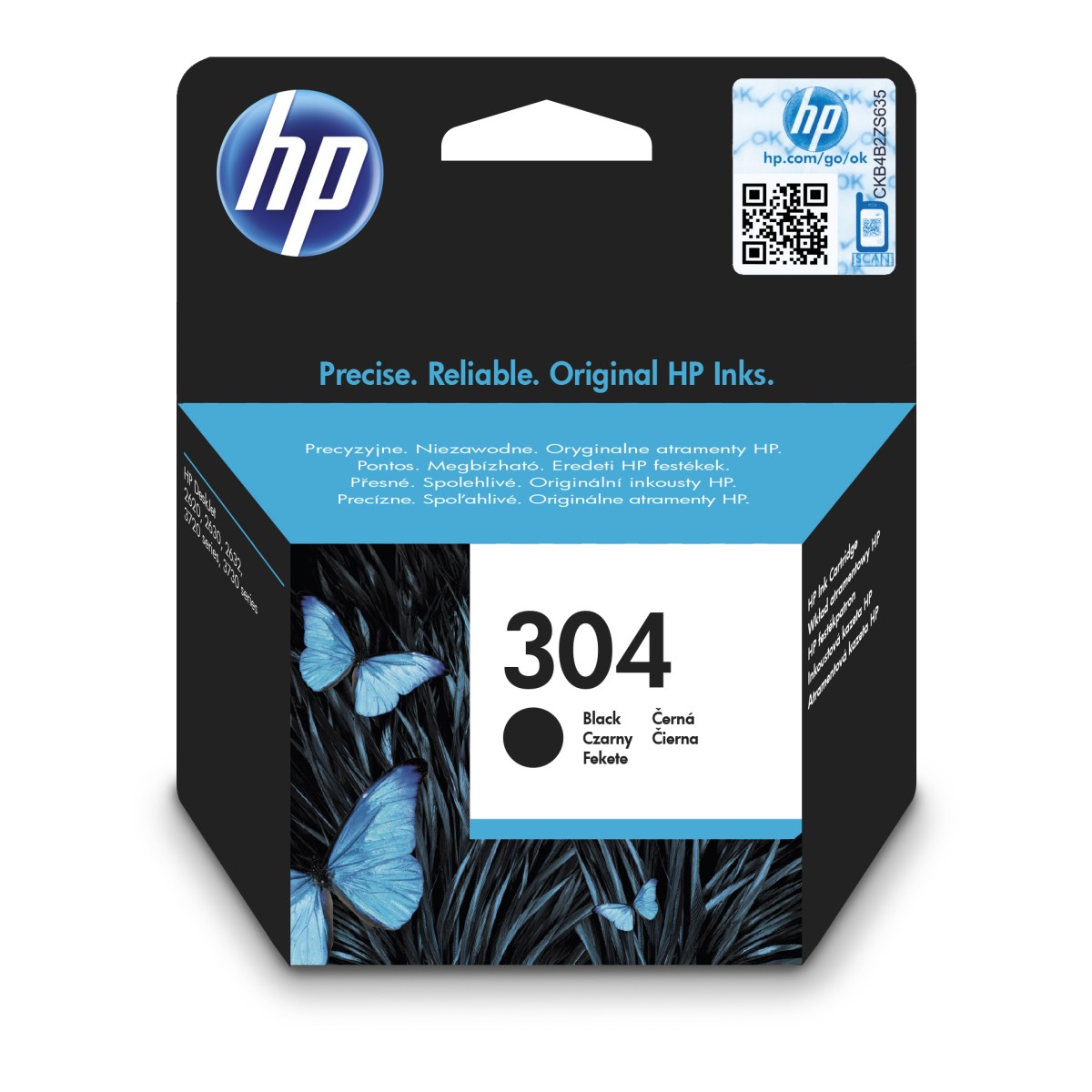 Inkoustová náplň HP 304 černá (N9K06AE)