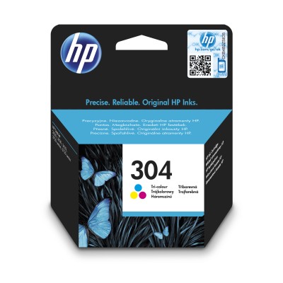 Inkoustová náplň HP 304 tříbarevná (N9K05AE)