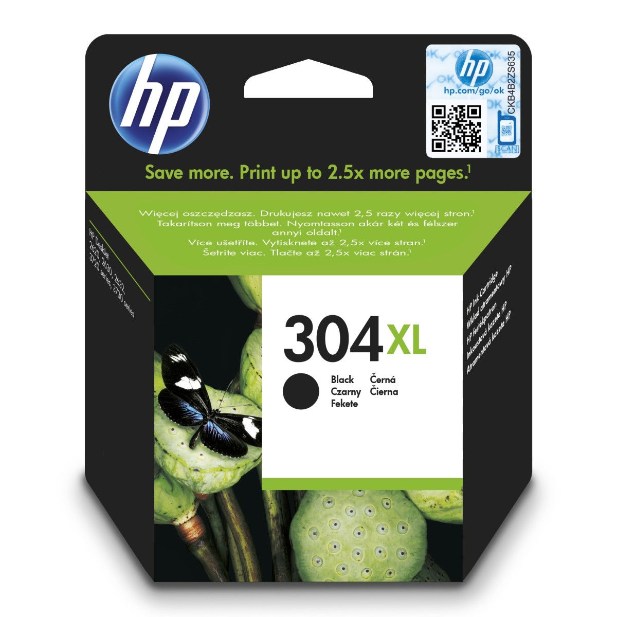 Inkoustová náplň HP 304XL černá (N9K08AE)