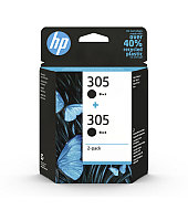 Inkoustová náplň HP 305 černá, dvojbalení (6ZD18AE)
