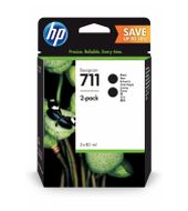 Inkoustová náplň HP 711 černá, dvojbalení (P2V31A)