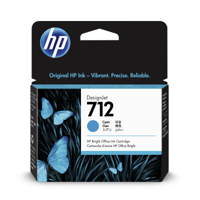 Inkoustová náplň HP 712 azurová (3ED67A)