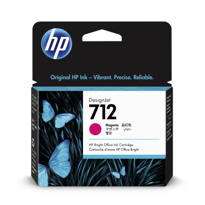 Inkoustová náplň HP 712 purpurová (3ED68A)