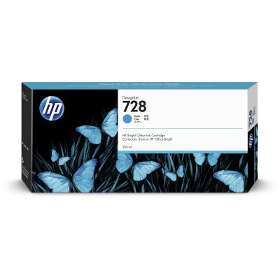 Inkoustová náplň HP 728 azurová (300 ml) (F9K17A)