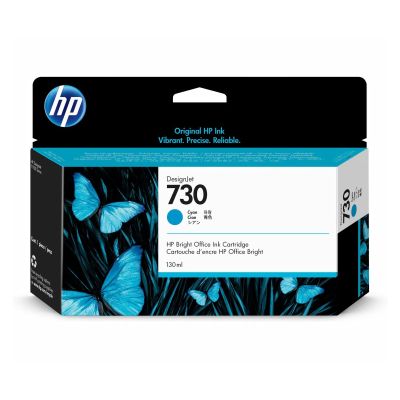 Inkoustová náplň HP 730 azurová (130 ml) (P2V62A)