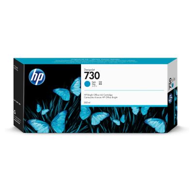 Inkoustová náplň HP 730 azurová (300 ml) (P2V68A)