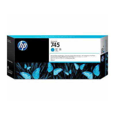Inkoustová náplň HP 745 azurová (300 ml) (F9K03A)