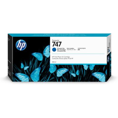 Inkoustová náplň HP 747 chromatická modrá (P2V85A)