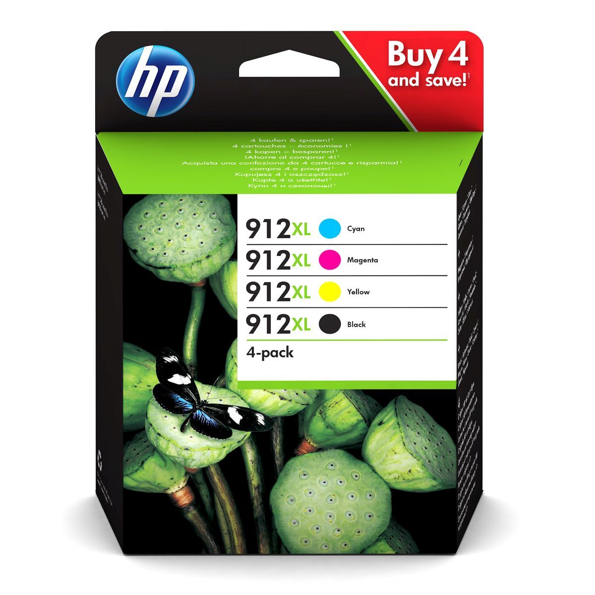Inkoustová náplň HP 912XL kombinované balení (3YP34AE)