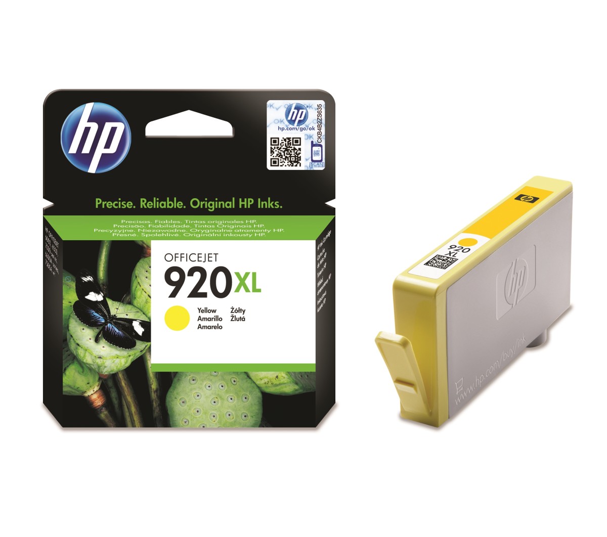 Inkoustová náplň HP 920XL žlutá (CD974AE)