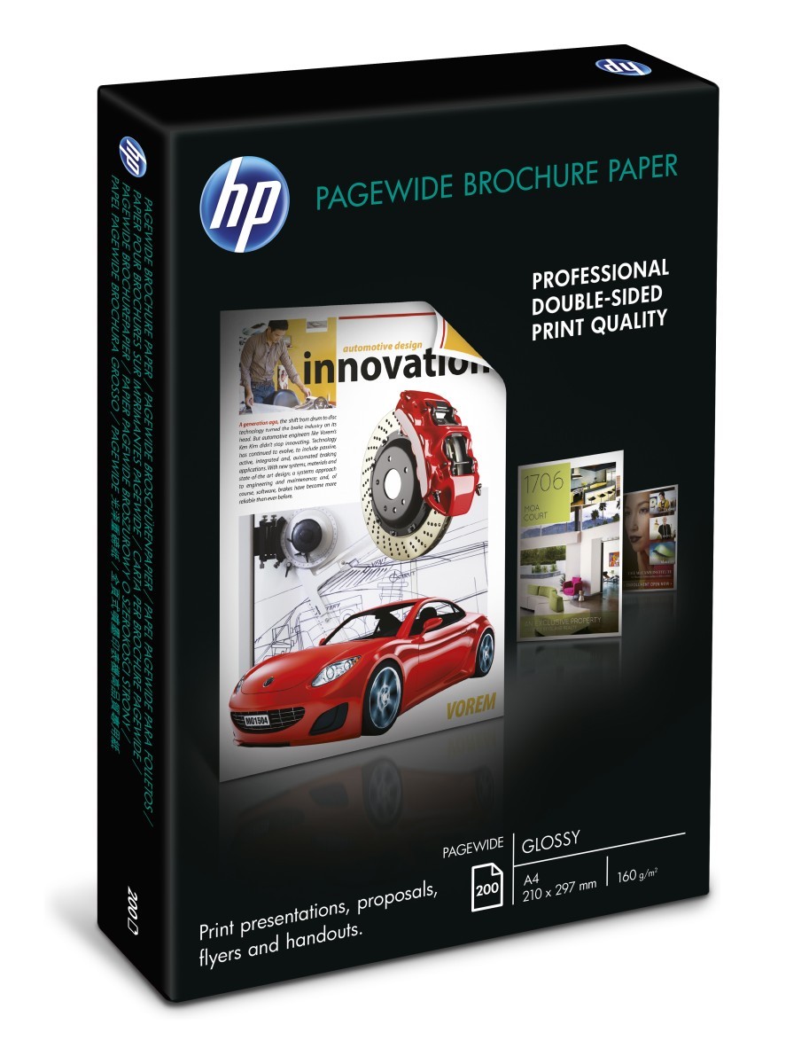 Lesklý brožurový papír HP PageWide - 200 listů A4 (Z7S67A)