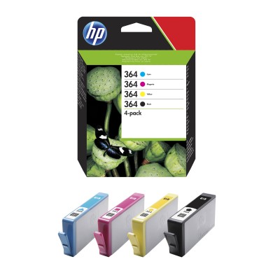 Sada inkoustových kazet HP 364 pro snadné objednání (standard/XL) (HP-364XL)