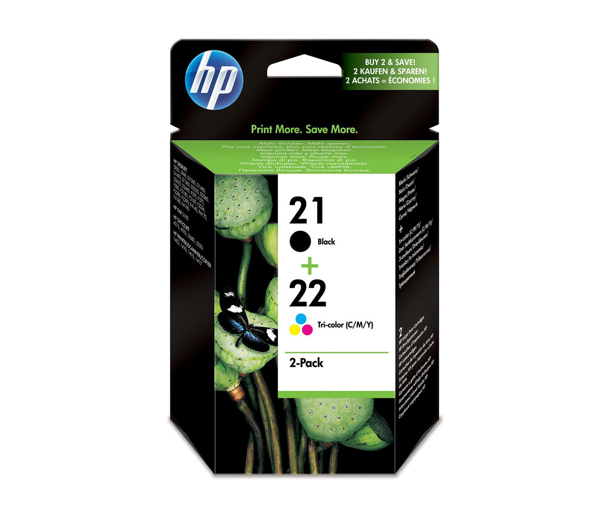 Sada inkoustových náplní HP 21/22 černá a tříbarevná (SD367AE)