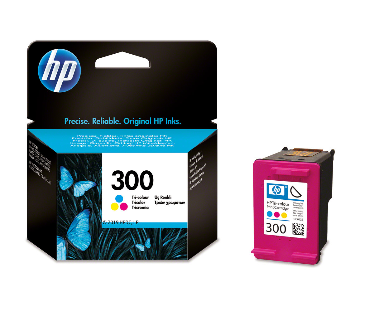 Inkoustová náplň HP 300 tříbarevná (CC643EE)