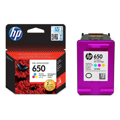 Inkoustová náplň HP 650 tříbarevná (CZ102AE)