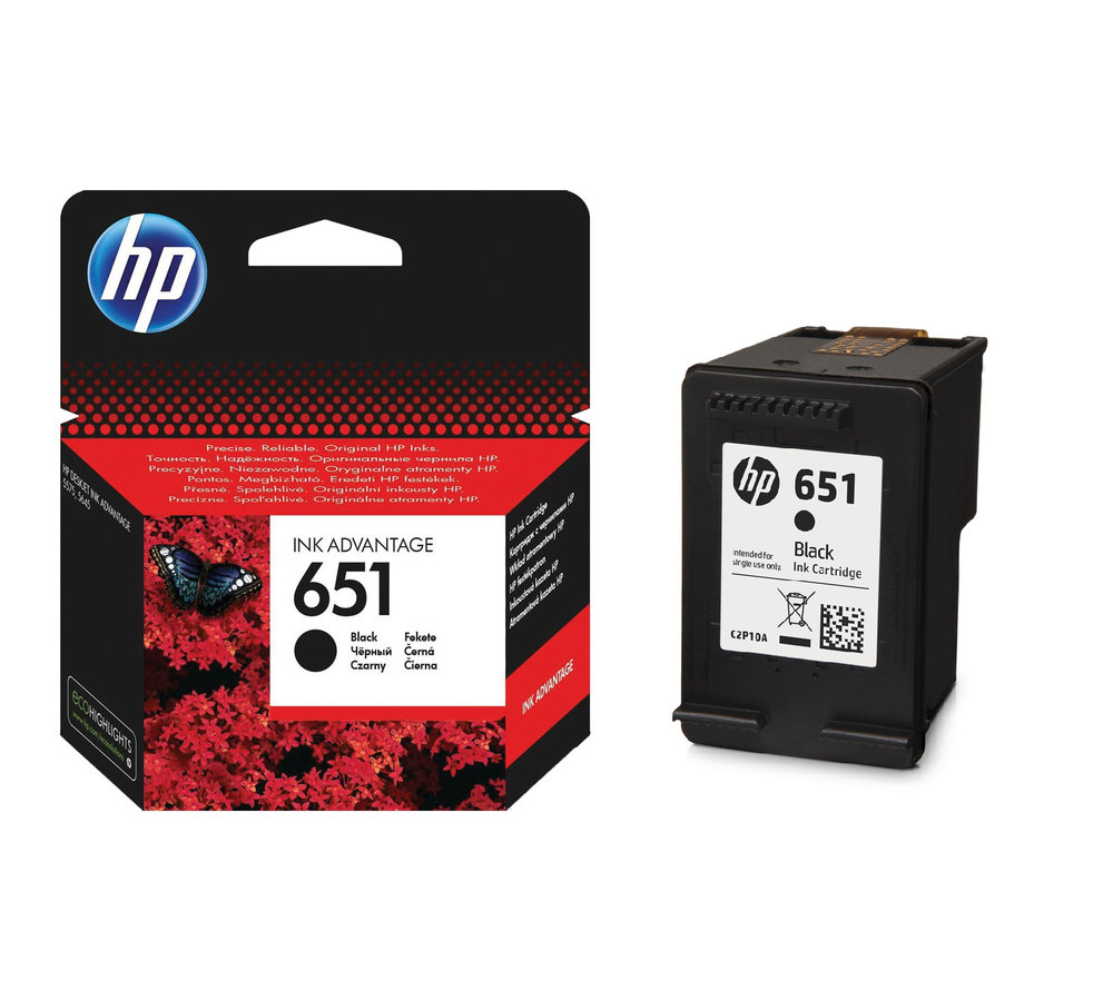 Inkoustová náplň HP 651 černá (C2P10AE)