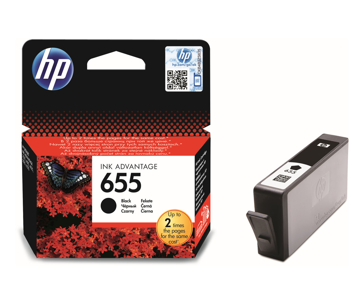 Inkoustová náplň HP 655 černá (CZ109AE)