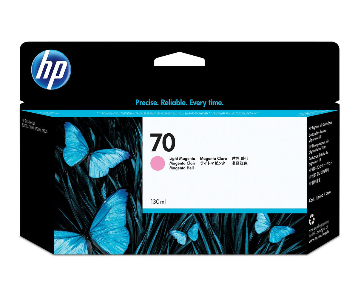 Inkoustová náplň HP 70 světle purpurová (C9455A)