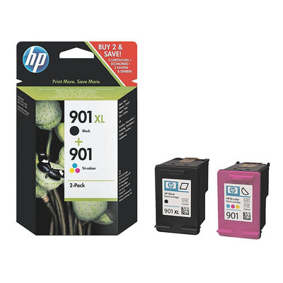 Sada inkoustových náplní HP 901XL černá a tříbarevná (SD519AE)