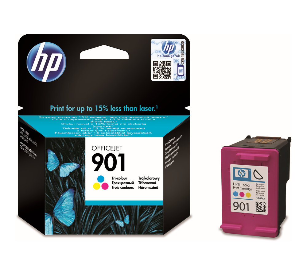 Inkoustová náplň HP 901 tříbarevná (CC656AE)